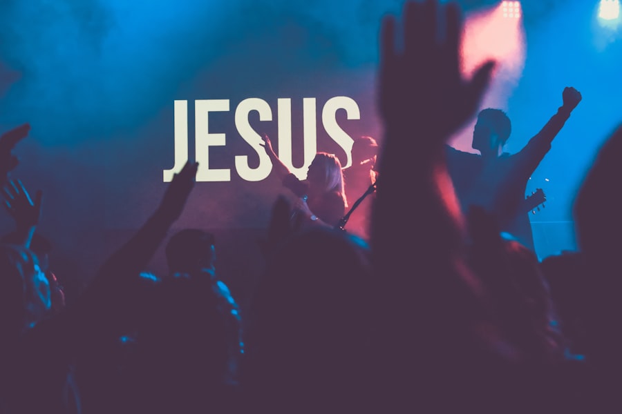 Hands raised in worship